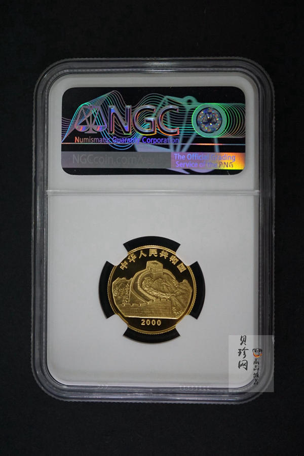 【000401】2000年中国珍禽系列（戴胜鸟）彩色金银纪念币1/4盎司彩色精制金币