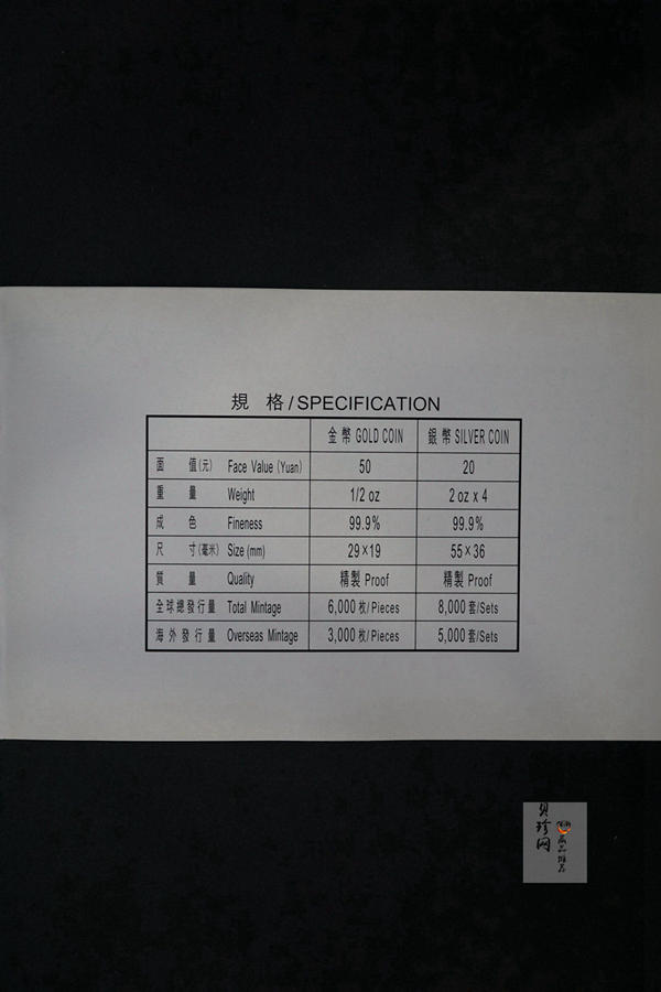 【969120】1996年长江三峡长方形精制银币四枚一套