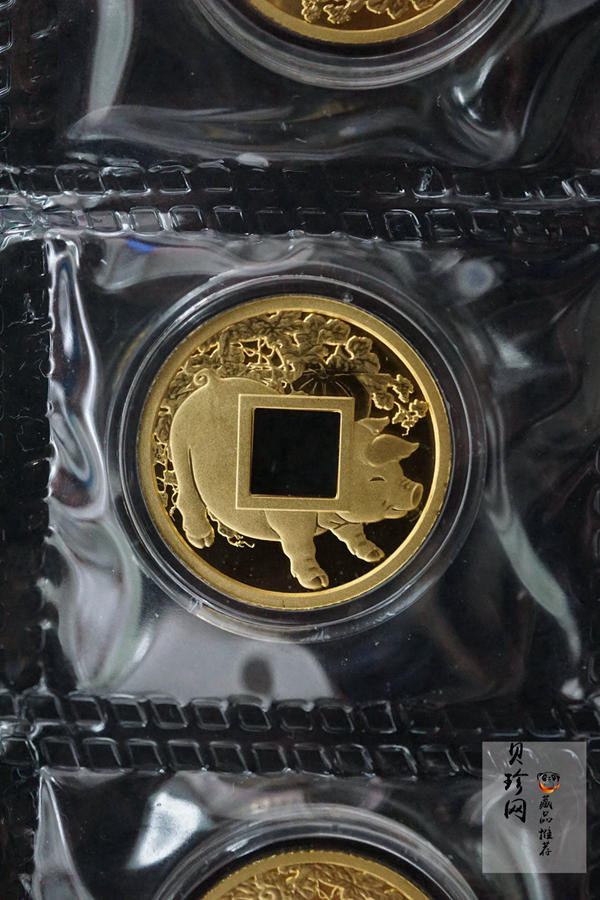 【199100】2019年猪年贺岁3克仿古方孔金钱