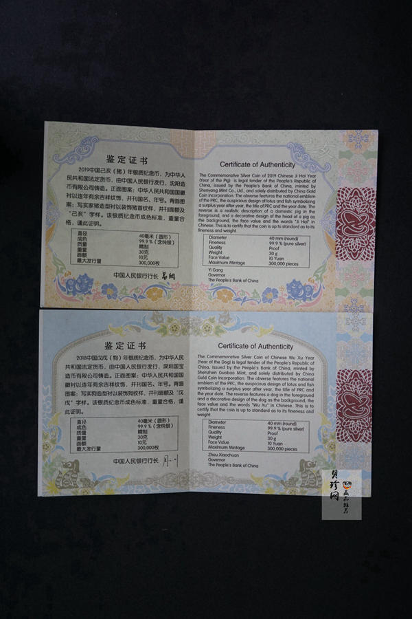 【199080】2019年中国己亥（猪）年本色金银币