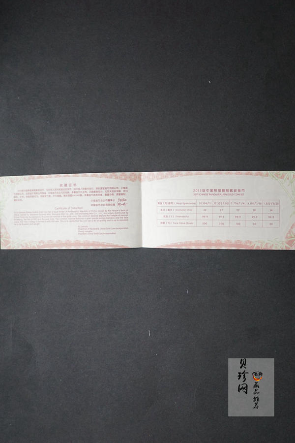 【159290】2015年上海金币初打熊猫套金猫