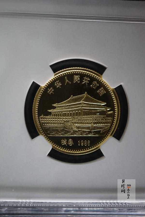 【860201】1986中国丙寅（虎）年-猛虎图8克精制金币