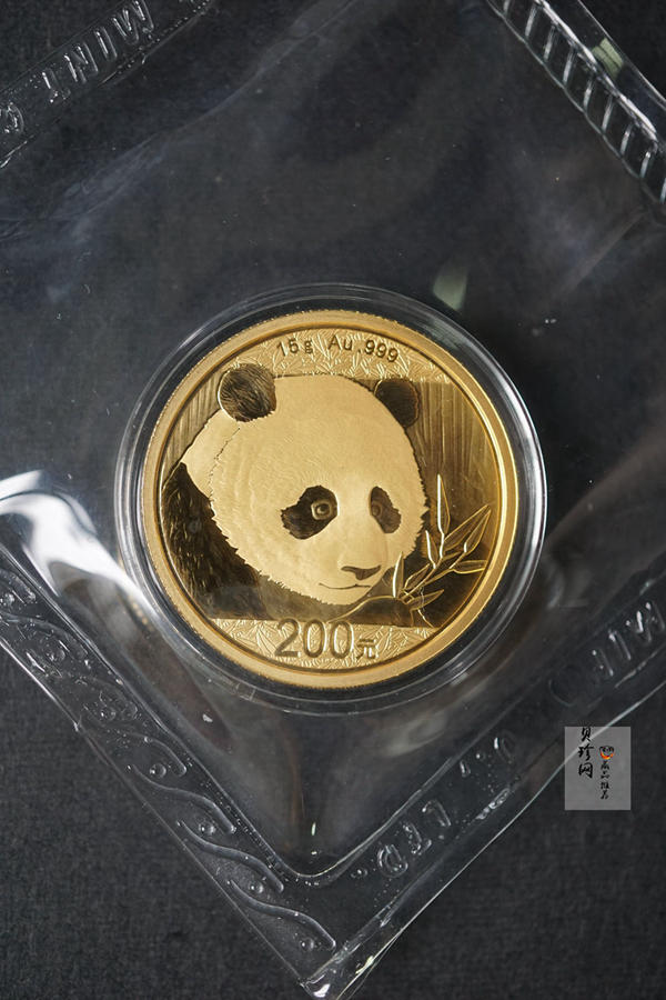 【190104】2019版熊猫金银纪念币15克圆形金质纪念币