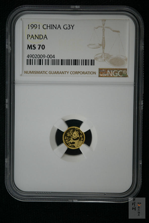 【910112】1991年1克熊猫普制金币