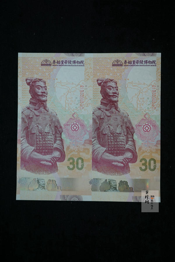 【189490】2018年中国印钞之兵马俑纪念券二连体