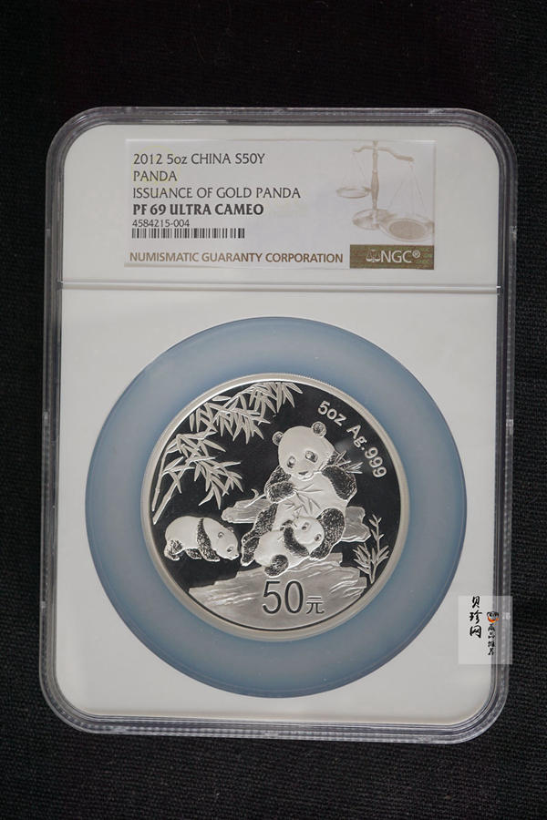 【120000】2012年中国熊猫金币发行三十周年5盎司纪念银币