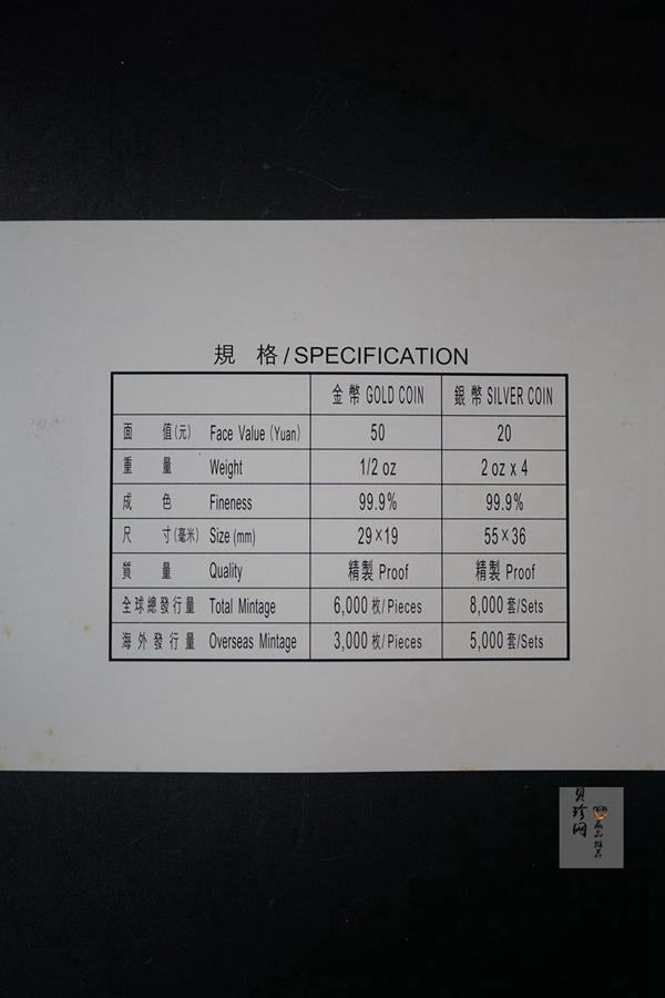 【981410】1998年桂林山水金银纪念币2盎司长方形银质纪念币四枚一套