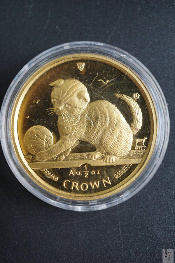 【009250】2000年曼岛猫普制金币15.7g