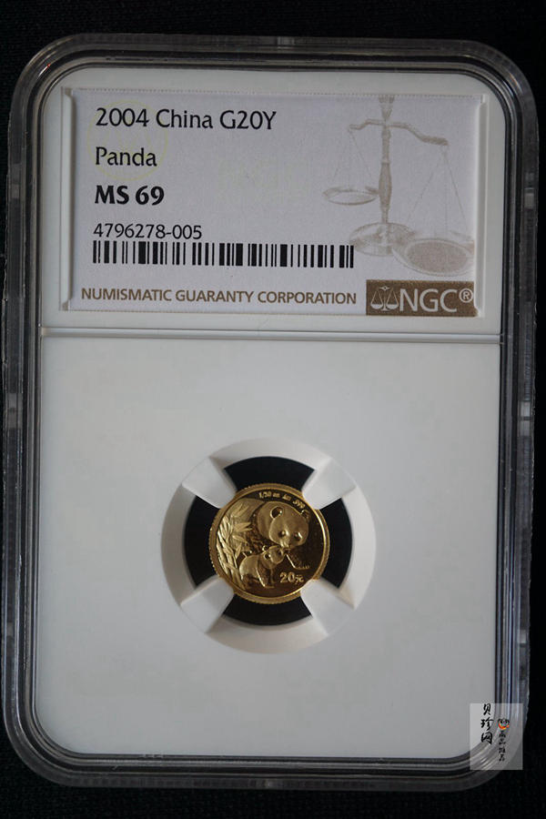 【049110】2004年熊猫普制金币5枚一套