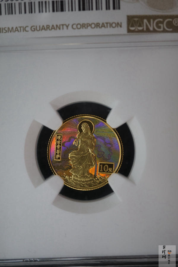 【000501】2000年观音幻彩纪念金币1/10盎司幻彩精制金币