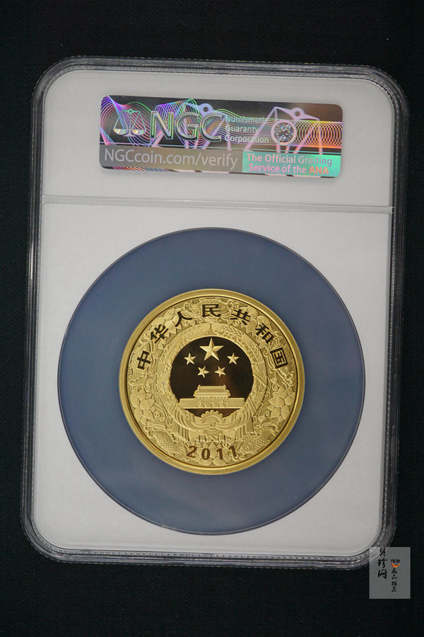 【101211】2011年辛卯兔年生肖5盎司精制彩金币