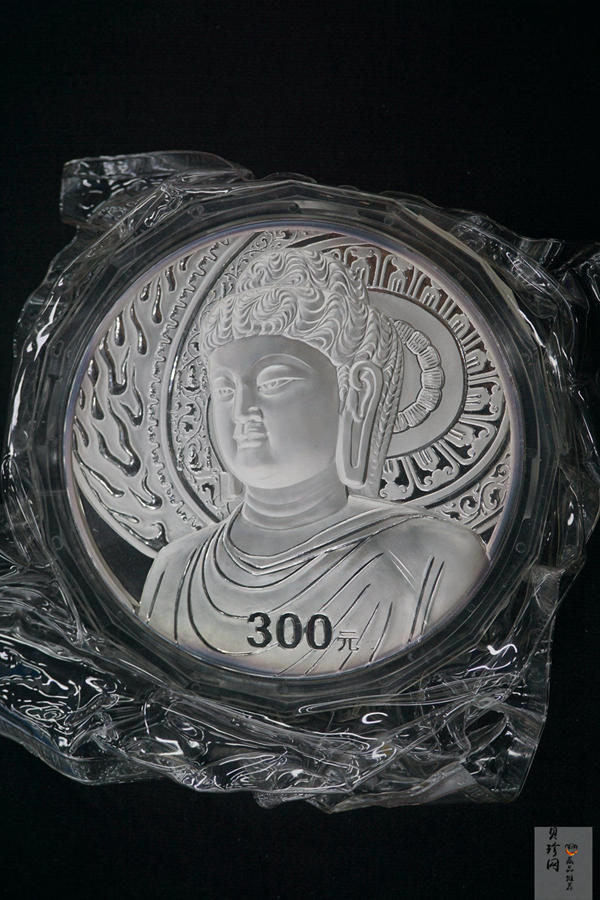 【020503】2002年中国石窟艺术（龙门）金银纪念币-大卢舍那佛像图1公斤精制银币