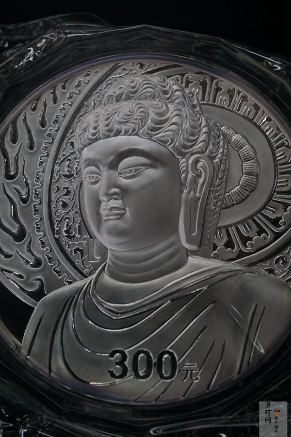 【020503】2002年中国石窟艺术（龙门）金银纪念币-大卢舍那佛像图1公斤精制银币