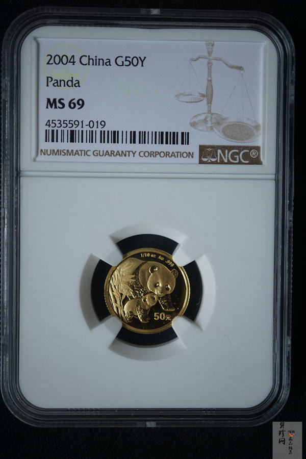 【049110】2004年熊猫普制金币5枚一套