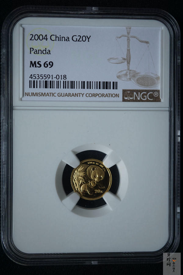 【049110】2004年熊猫普制金币5枚一套