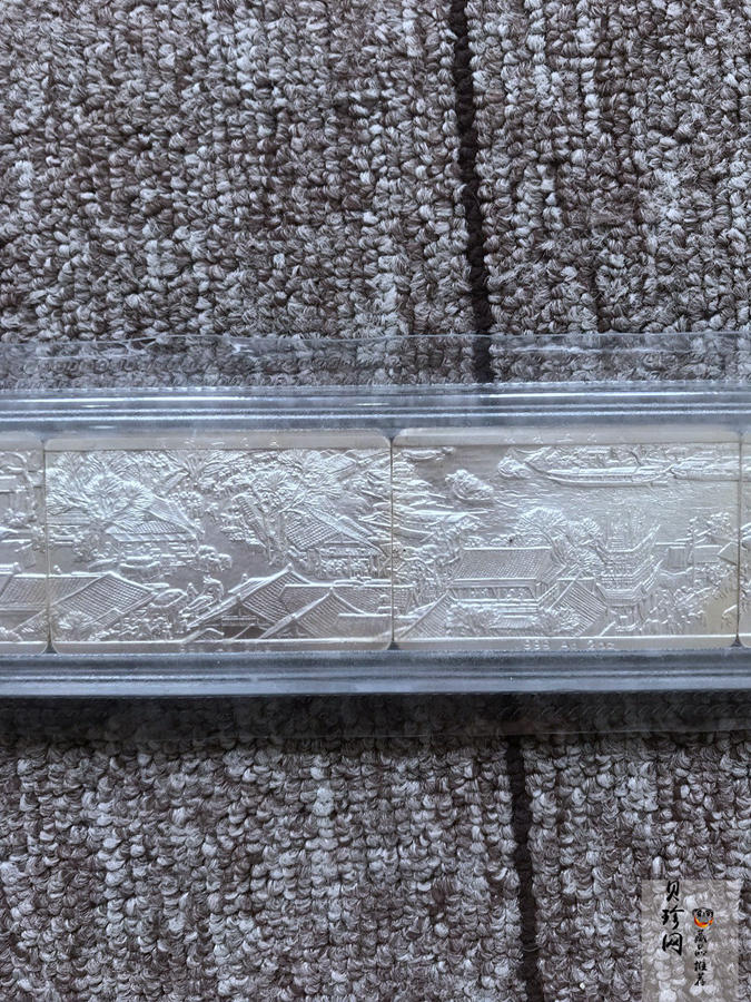 【889090】1998年中国古代名画系列（清明上河图）2盎司长方形精制银币套币