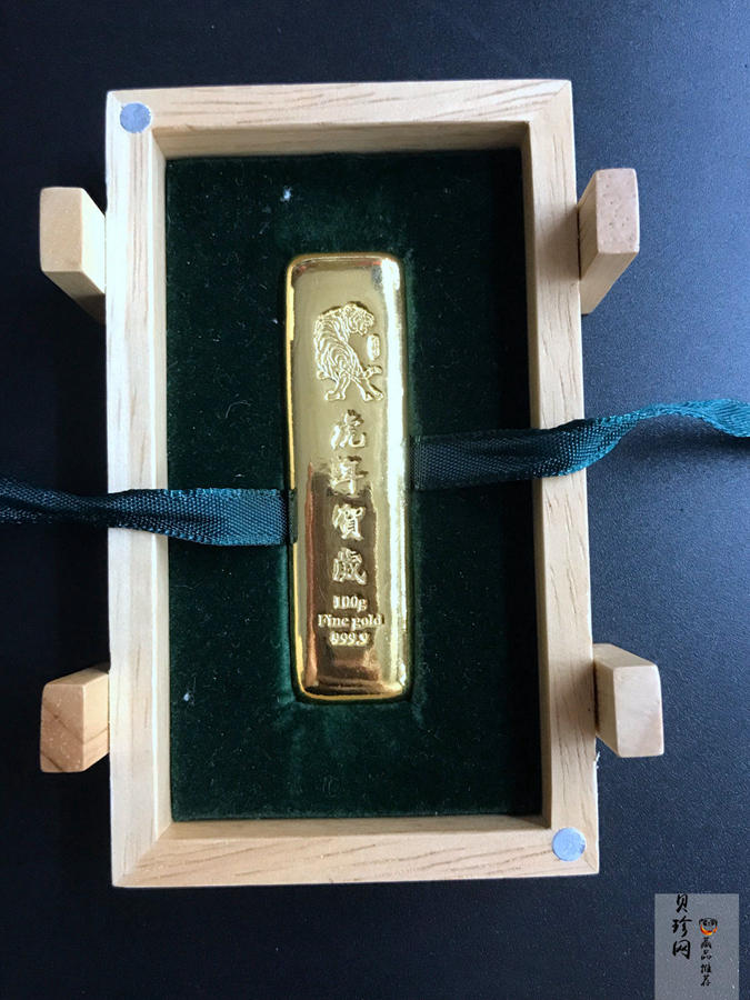 【109340】2010庚寅虎年贺岁100g金条