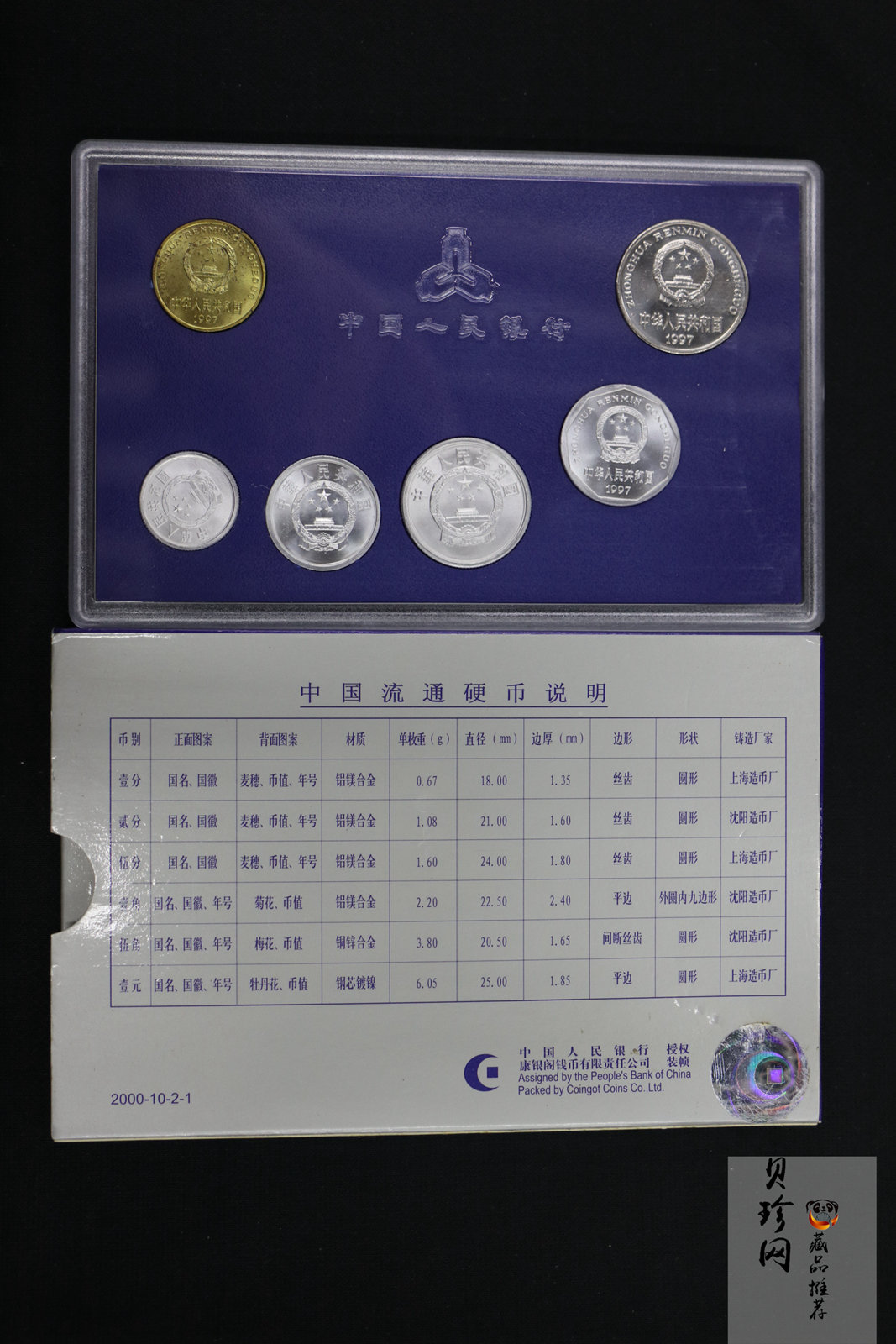 【009480】1997-98-99-2000中国硬币套装