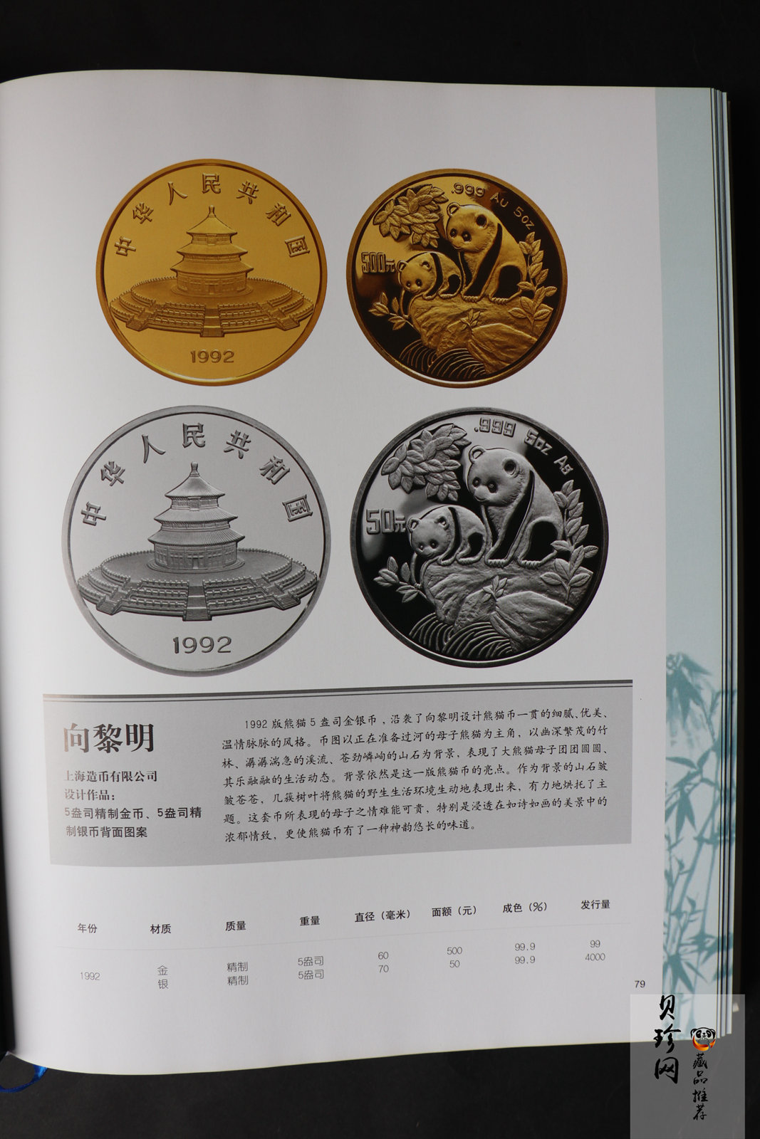 【089460】中国熊猫金币35周年图册