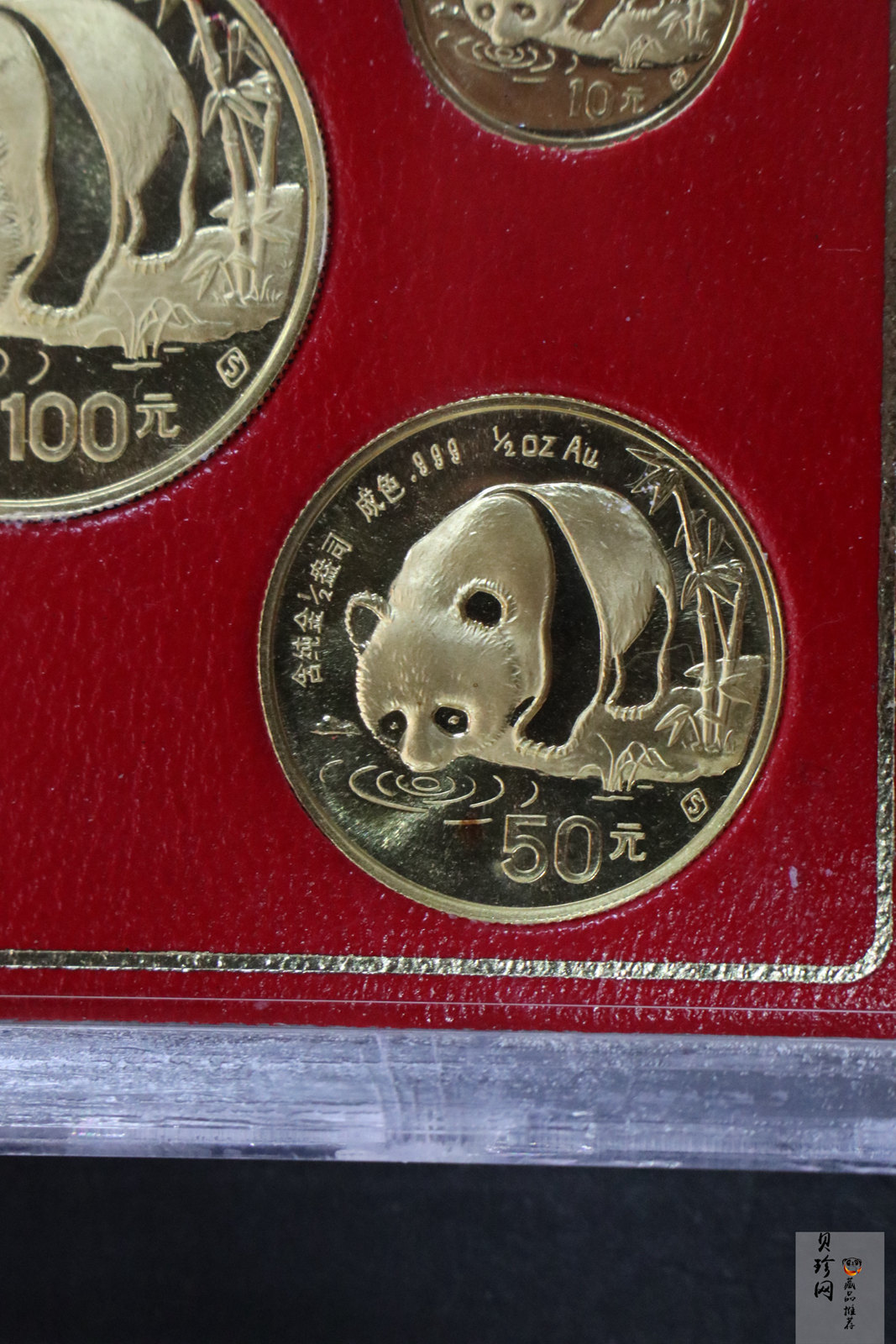 【879010】1987年熊猫普制金币五枚一套