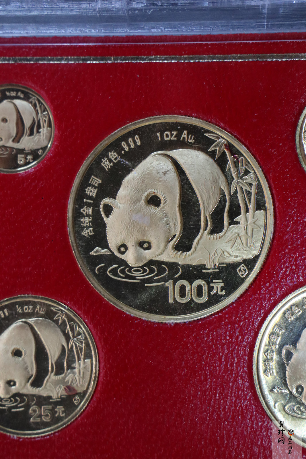 【879010】1987年熊猫普制金币五枚一套