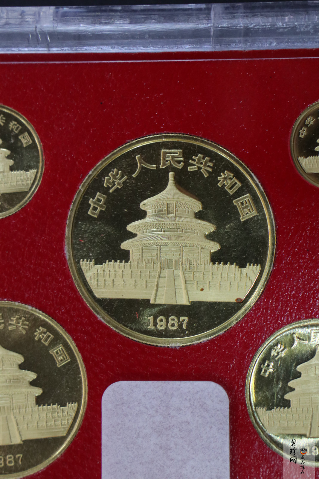 【879010】1987年熊猫普制金币五枚一套