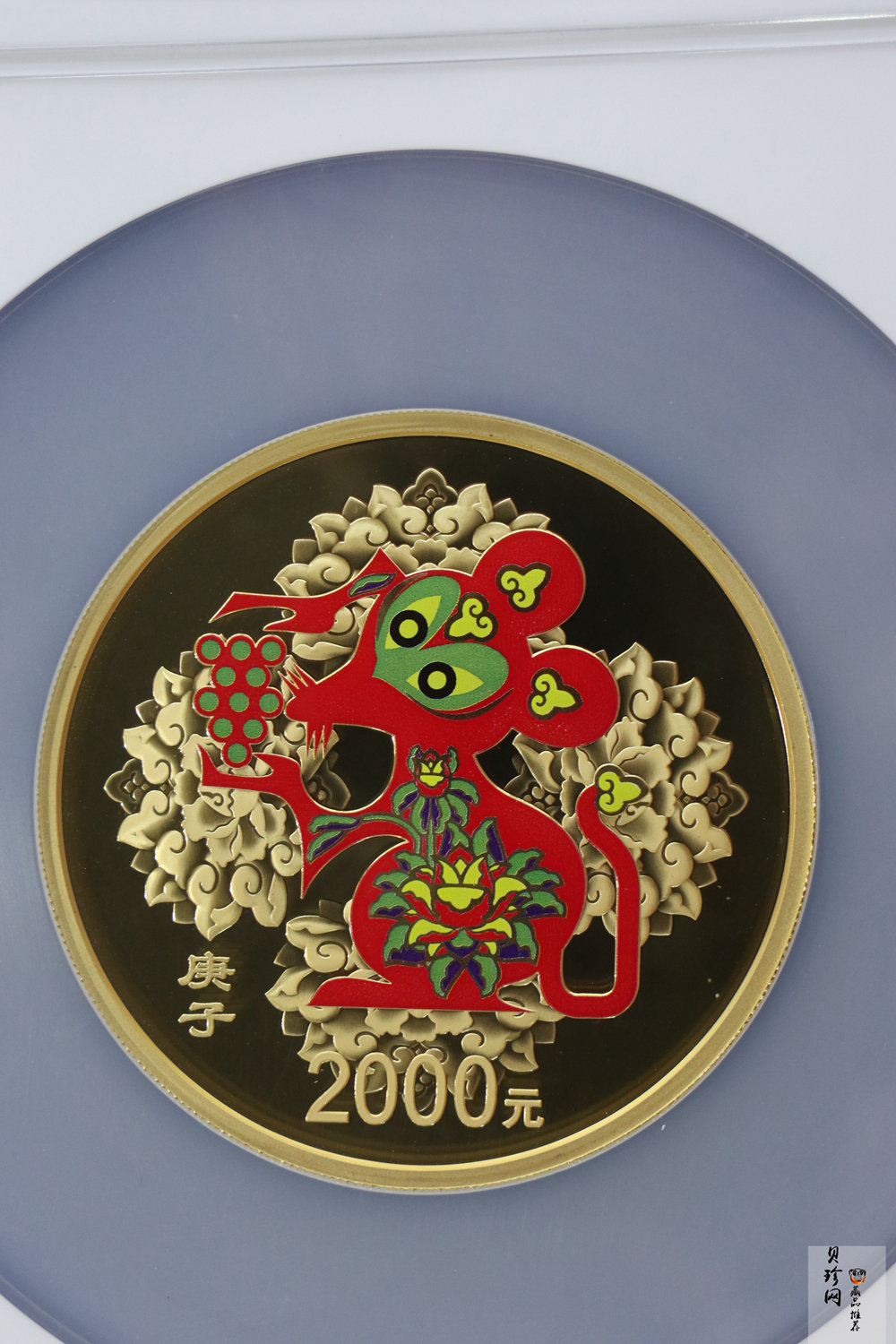 【201511】2020年庚子鼠年150g圆形精制彩金币