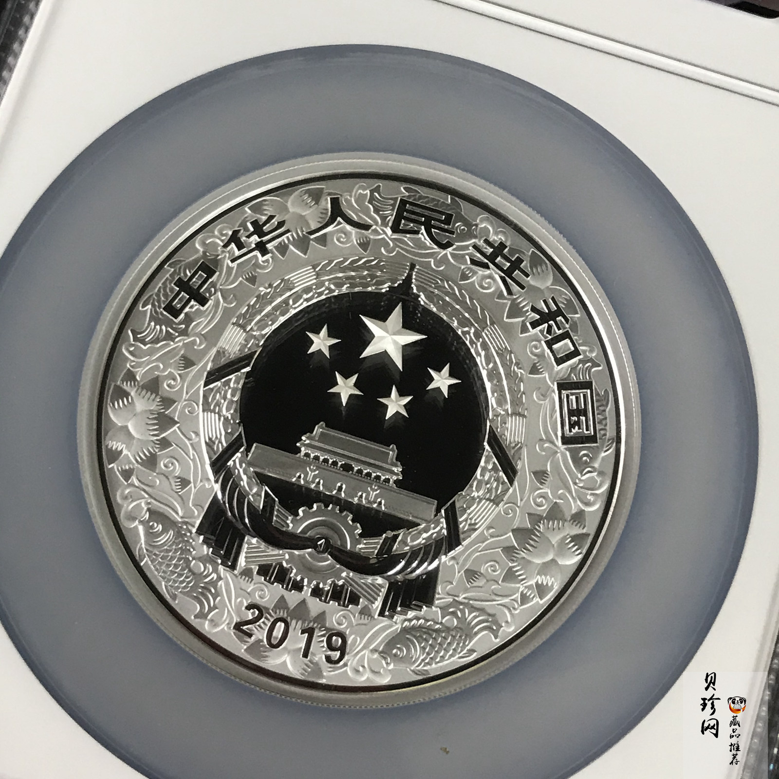 【199401】2019中国己亥（猪）年金银纪念币150克圆形银质彩色银币