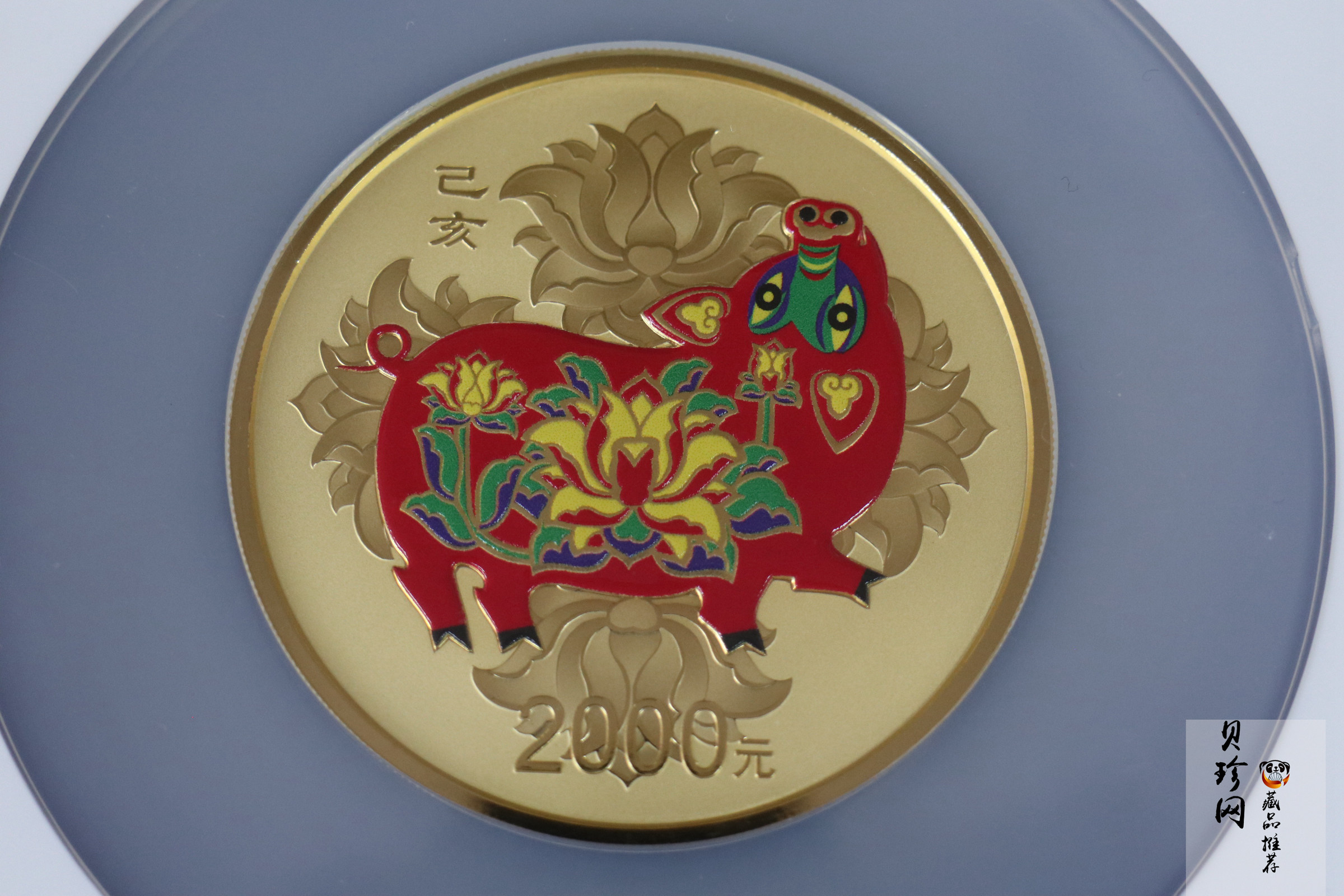 【190020】2019中国己亥（猪）年金银纪念币150克圆形彩色金币