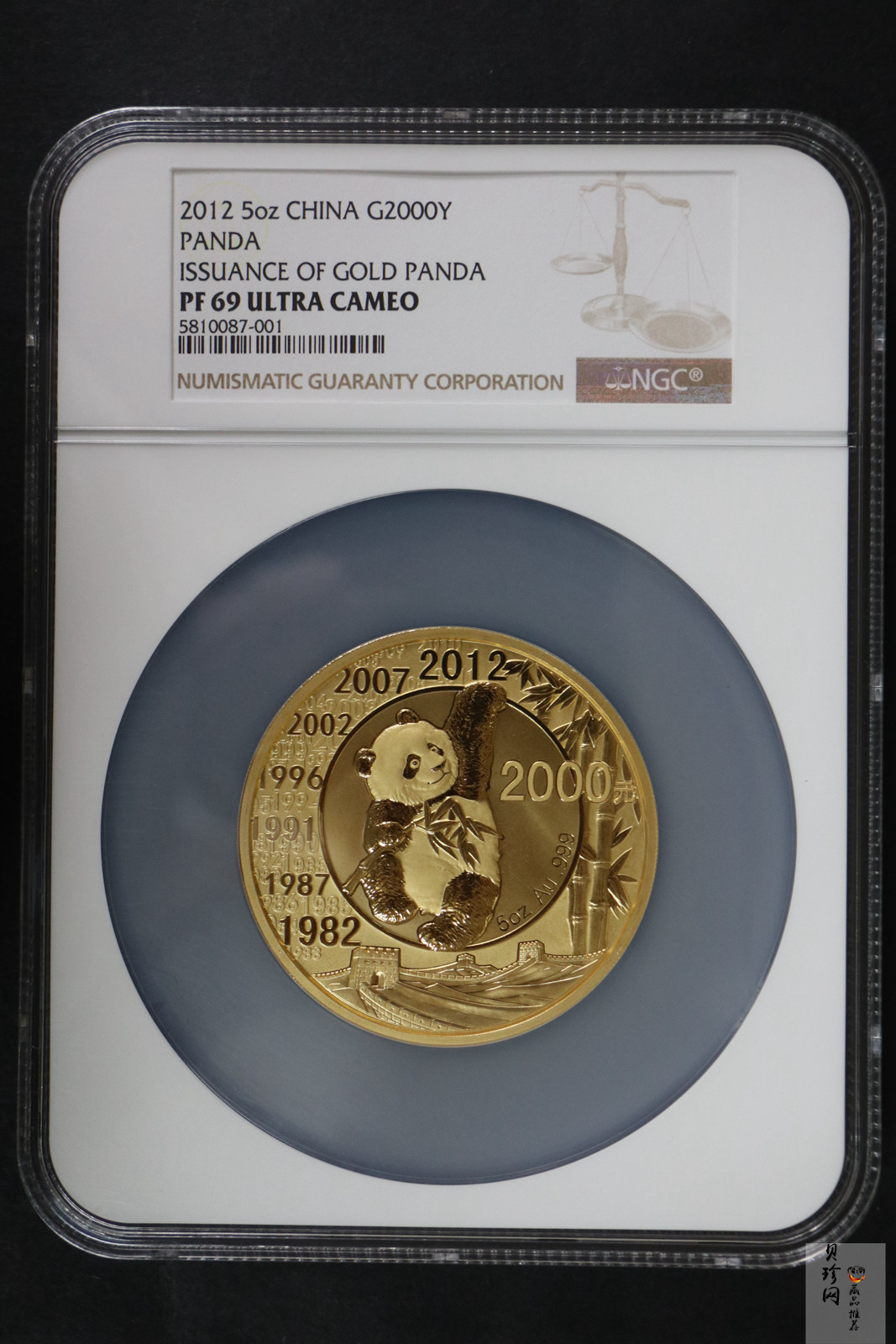 【120201】2012年熊猫发行30周年5盎司精制金币