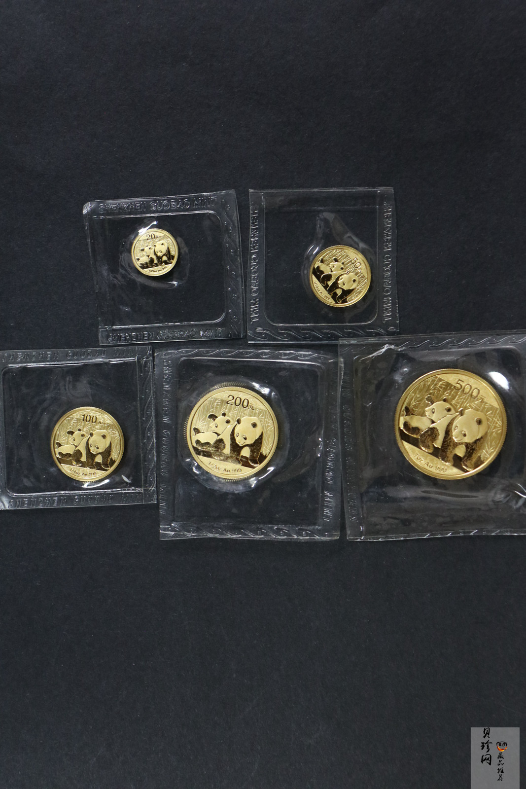 【109050】2010年熊猫普制金币5枚一套