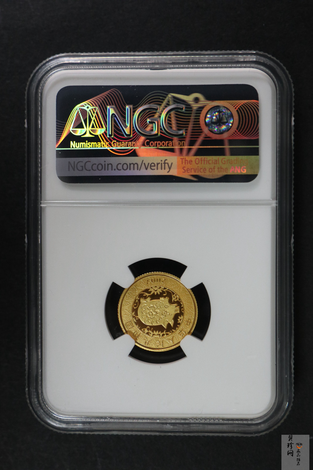 【061203】2007年丁亥猪年生肖1/10盎司精制彩金币