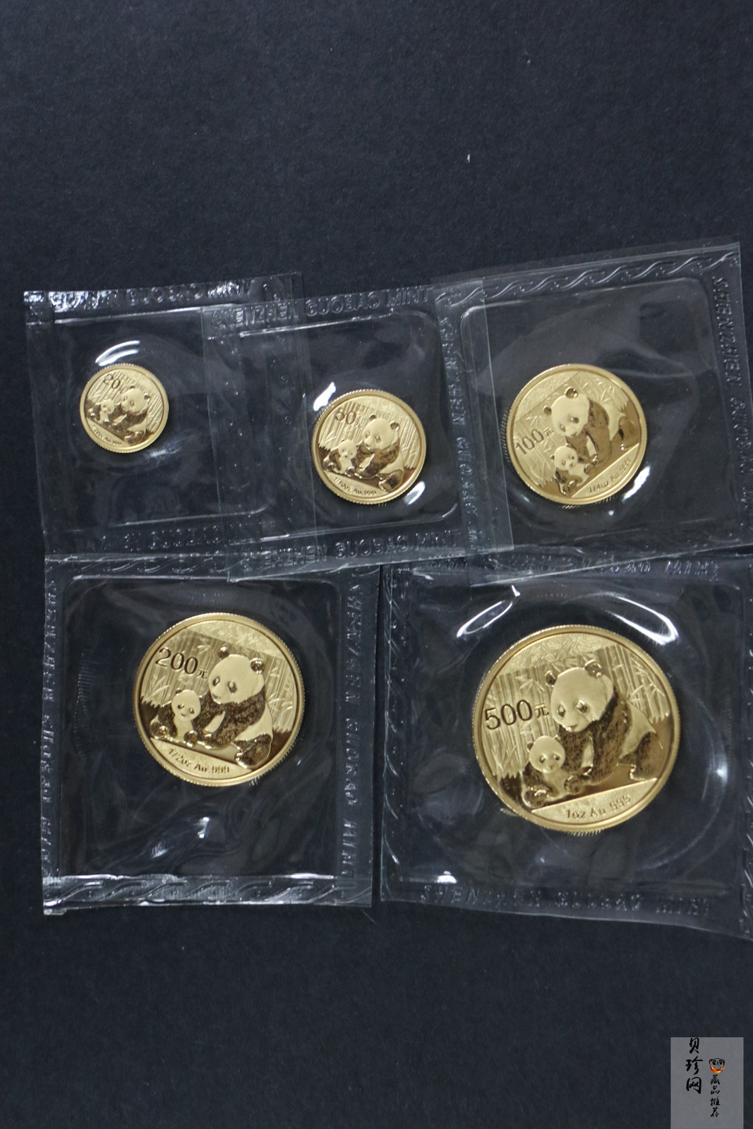 【129050】2012年熊猫普制金币5枚一套