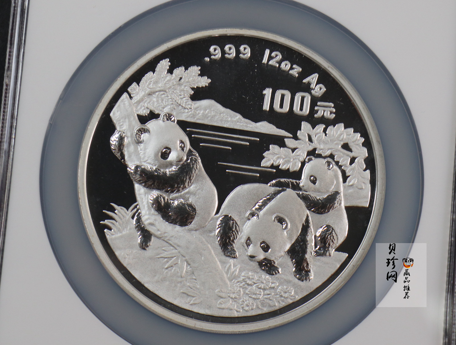 【960107】1996版熊猫银纪念币12盎司精制银币