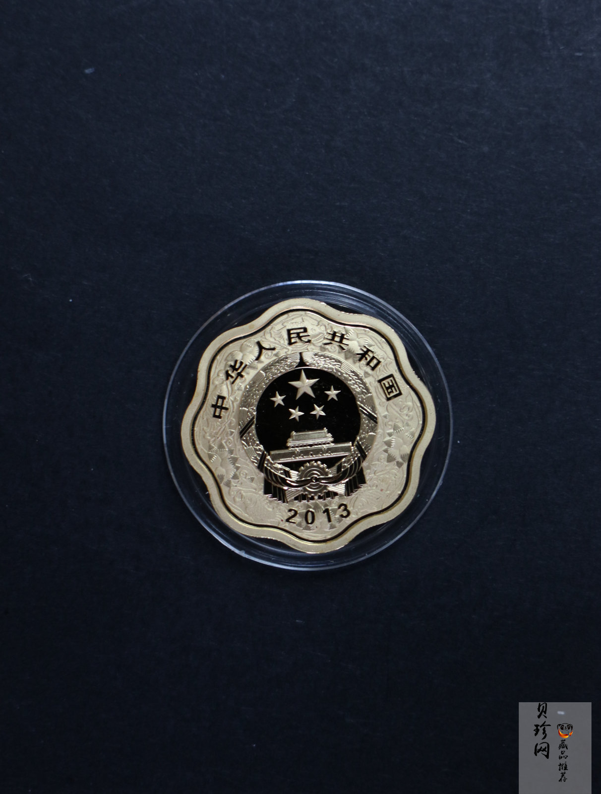 【139030】2013年癸巳蛇年生肖梅花形精制金银币2枚一套
