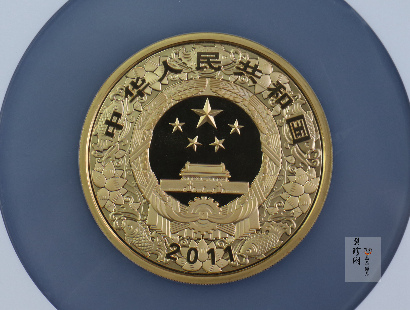 【101211】2011年辛卯兔年生肖5盎司精制彩金币
