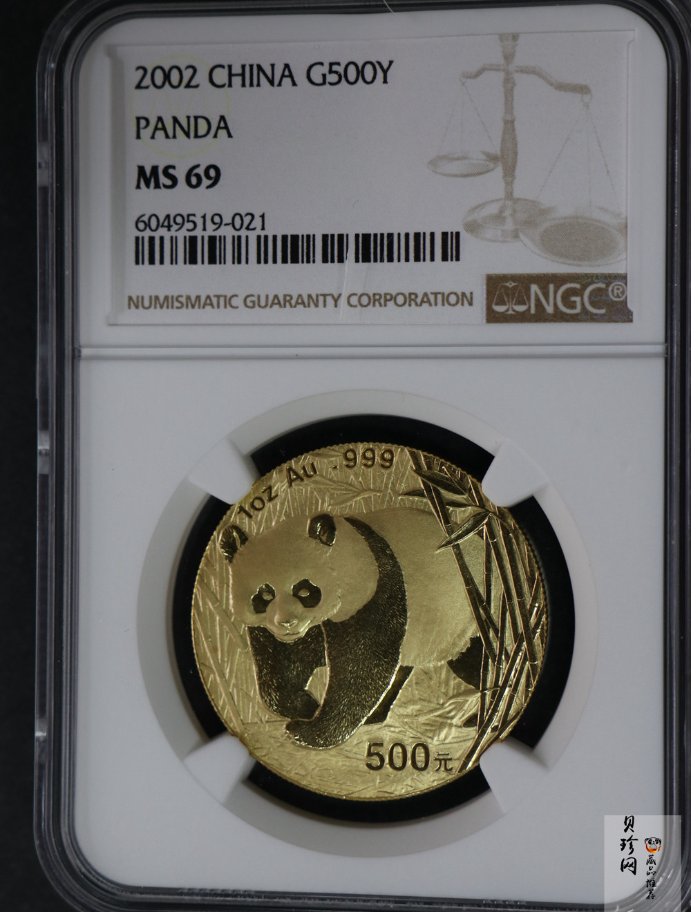 【020101】2002年熊猫1盎司普制金币