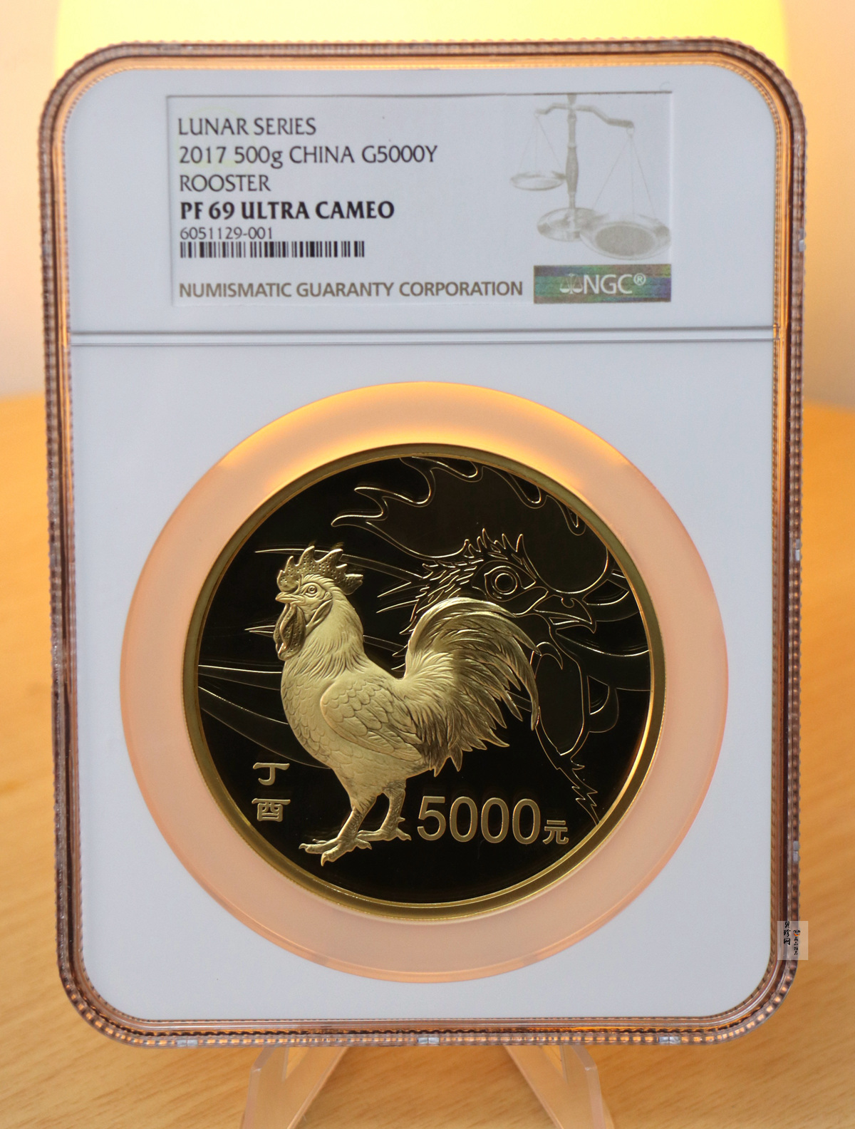 【161513】2017年丁酉（鸡）年生肖流通纪念币-雄鸡500克精制金币