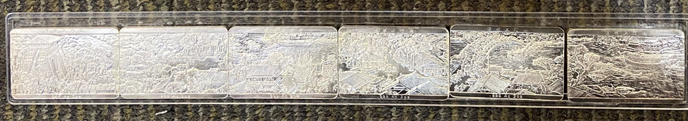 【889090】1998年中国古代名画系列（清明上河图）2盎司长方形精制银币套币