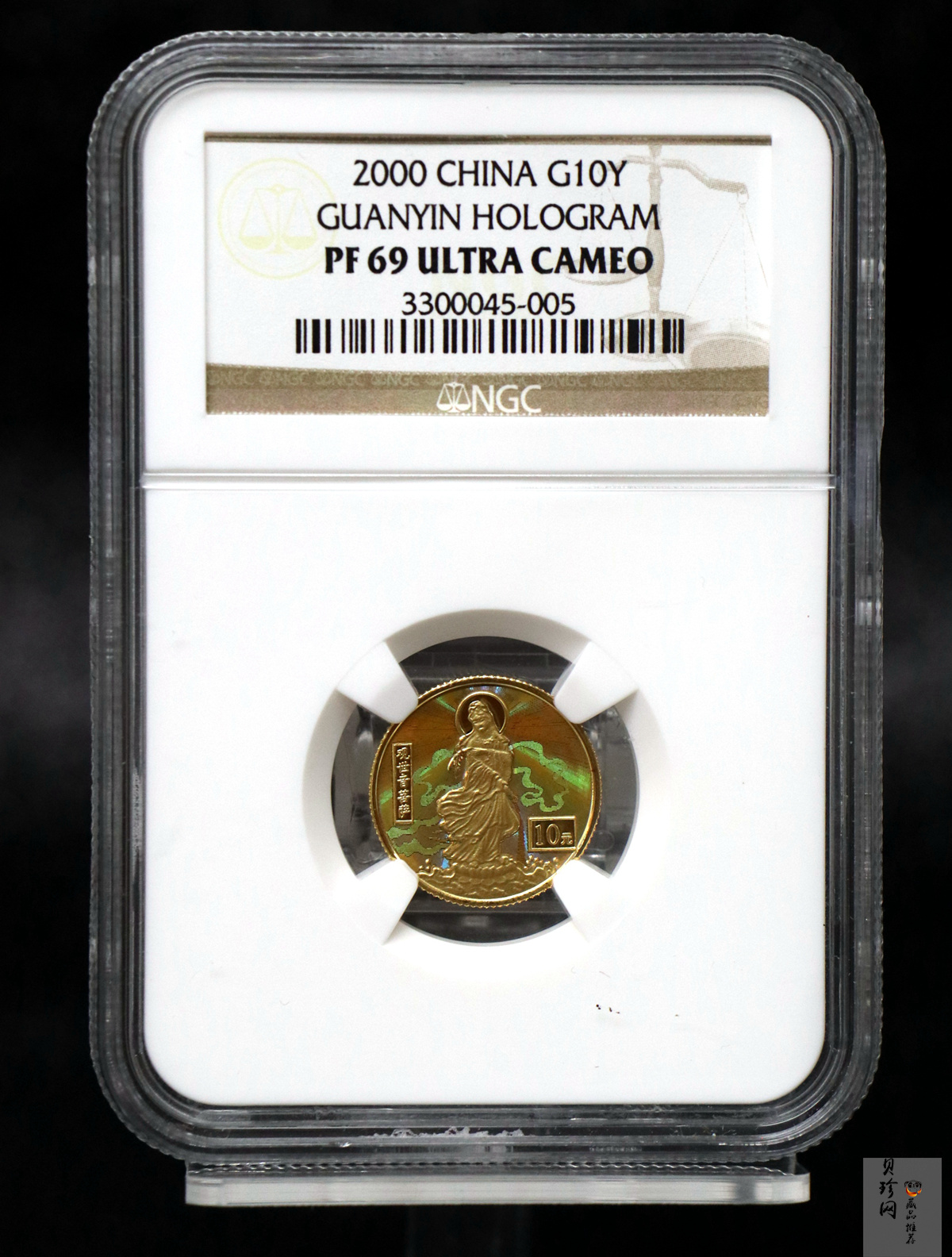 【000501】2000年观音幻彩纪念金币1/10盎司幻彩精制金币