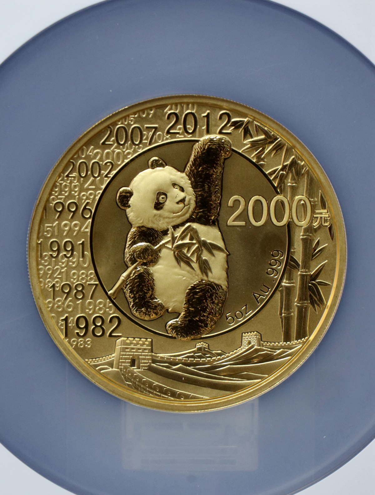 【120201】2012年熊猫发行30周年5盎司精制金币