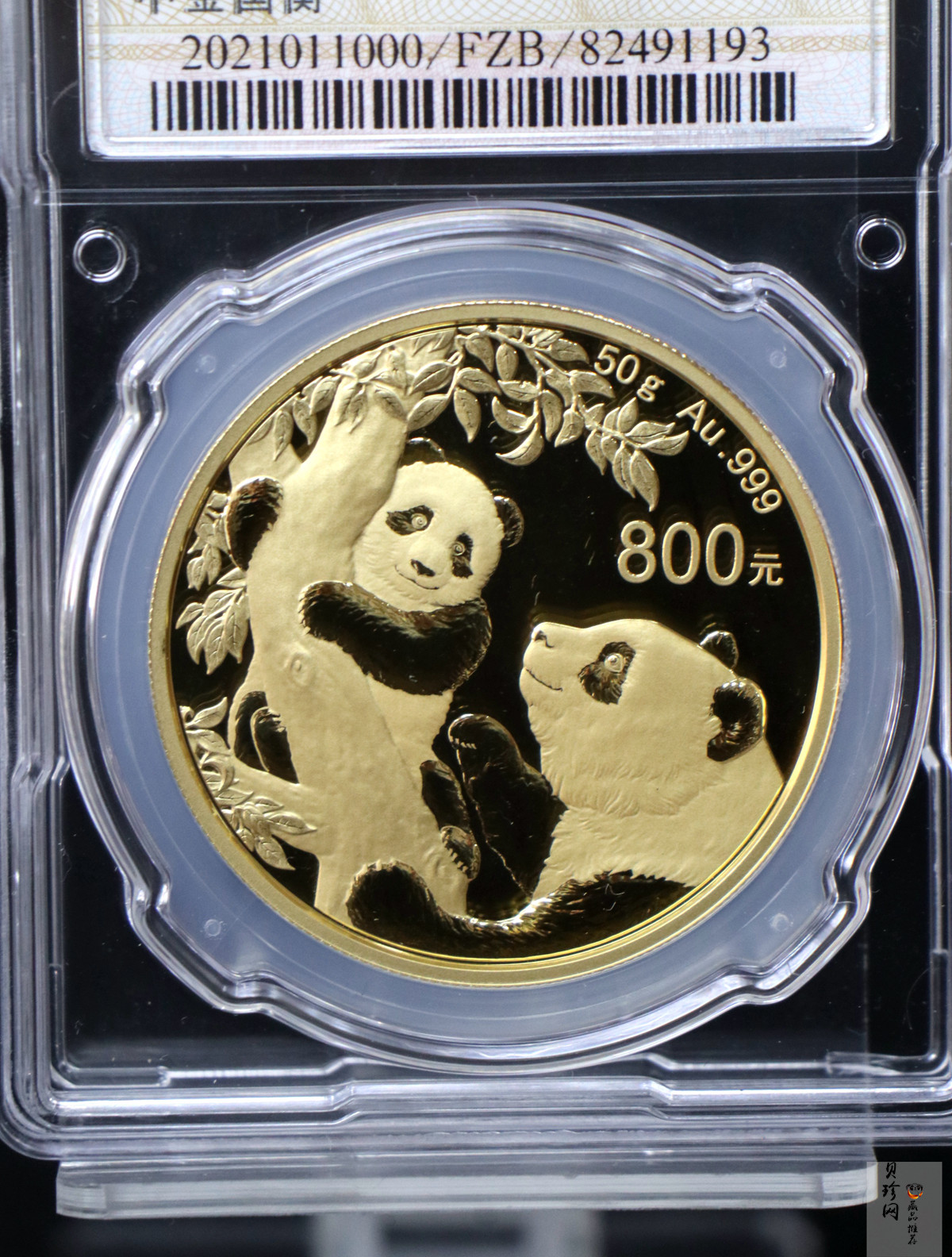 【210110】2021版熊猫金银纪念币50克圆形金币
