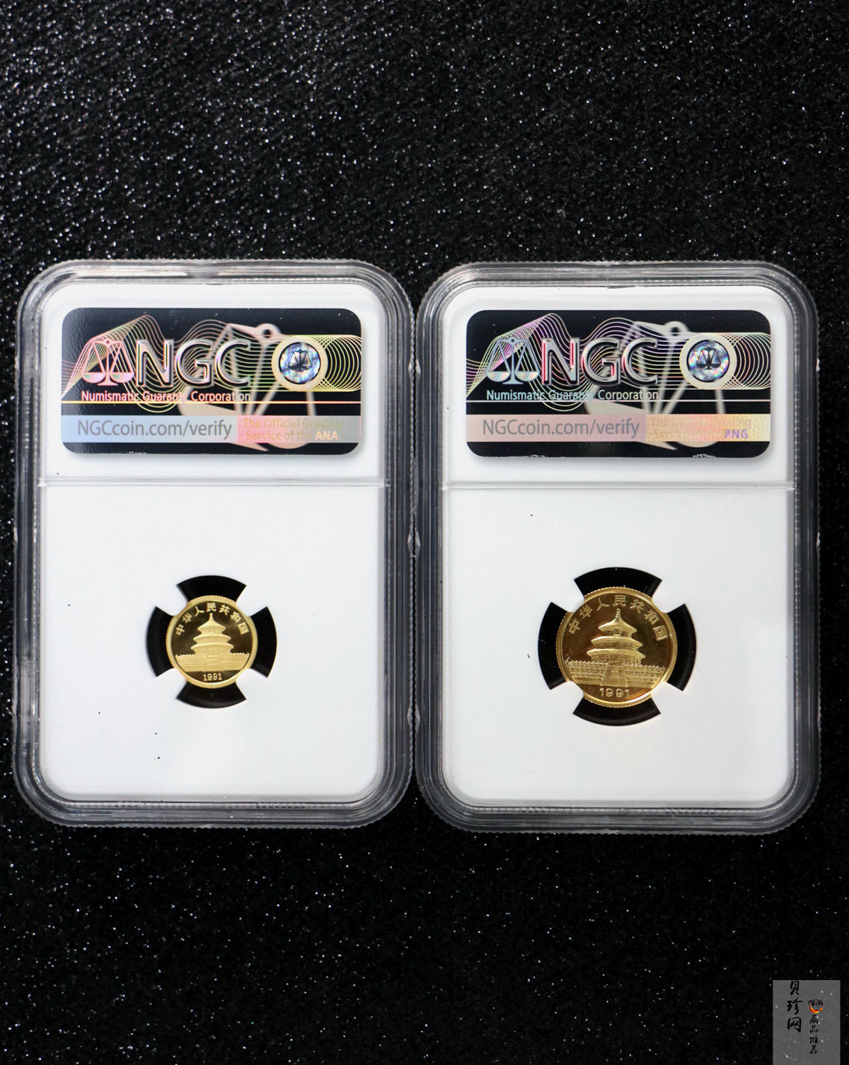 【919240】1991版熊猫普制金币五枚一套