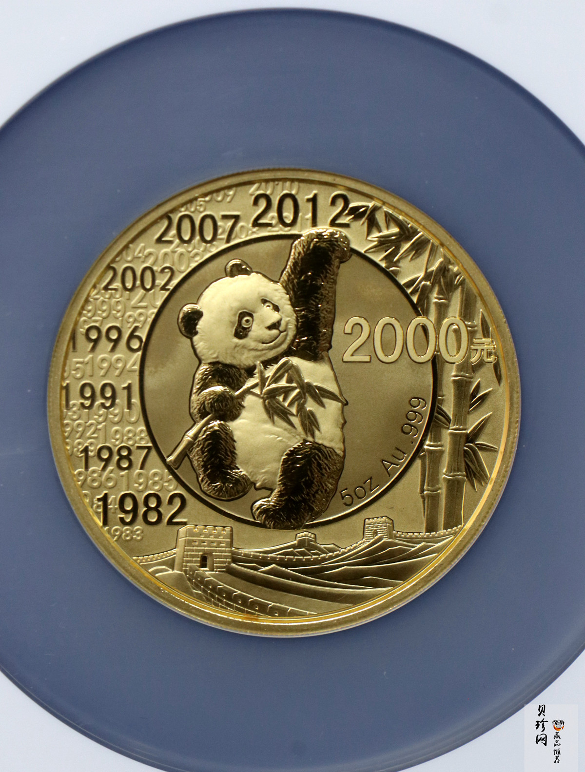 【120201】2012年熊猫发行30周年5盎司精制金币