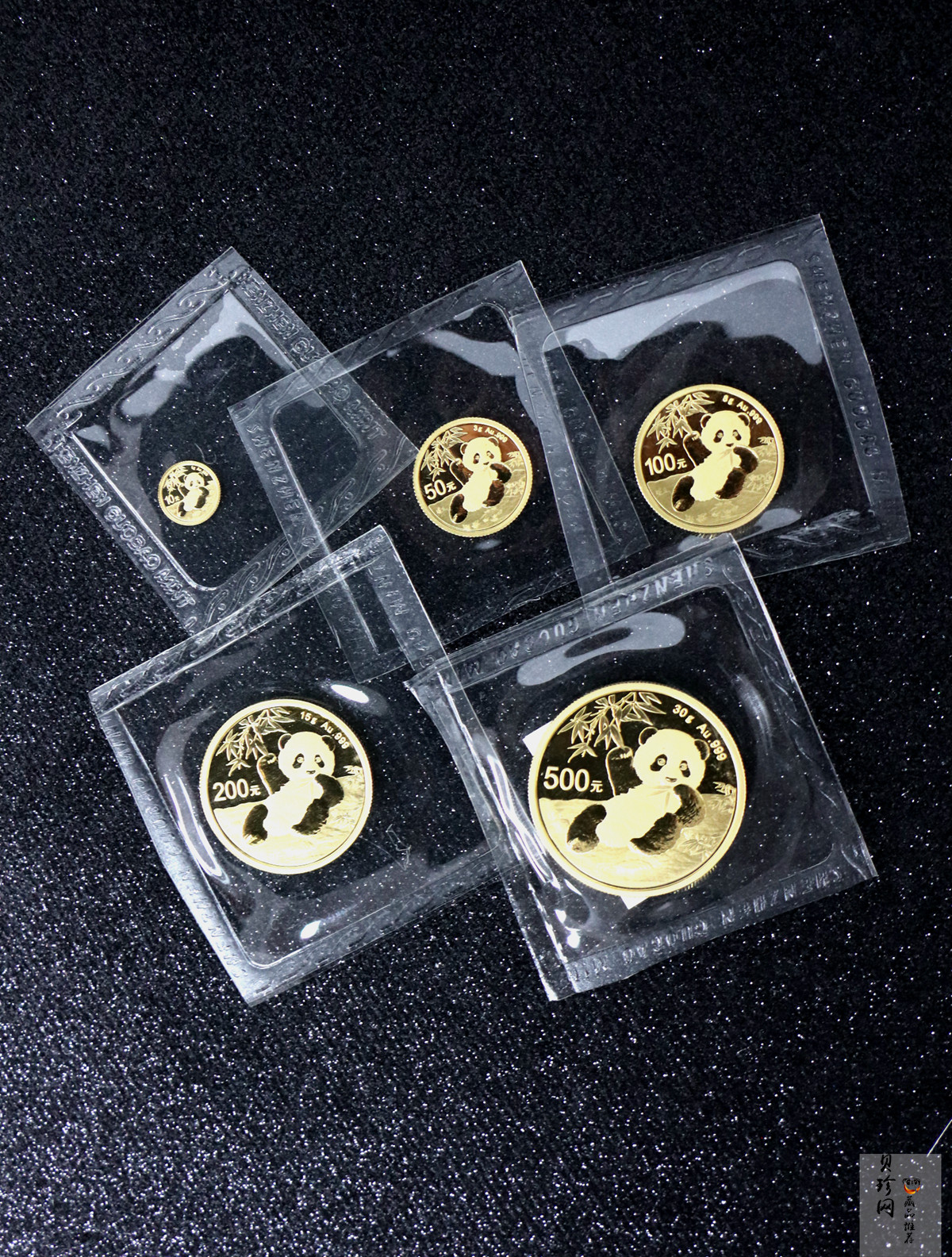 【209040】2020年熊猫普制金币5枚一套