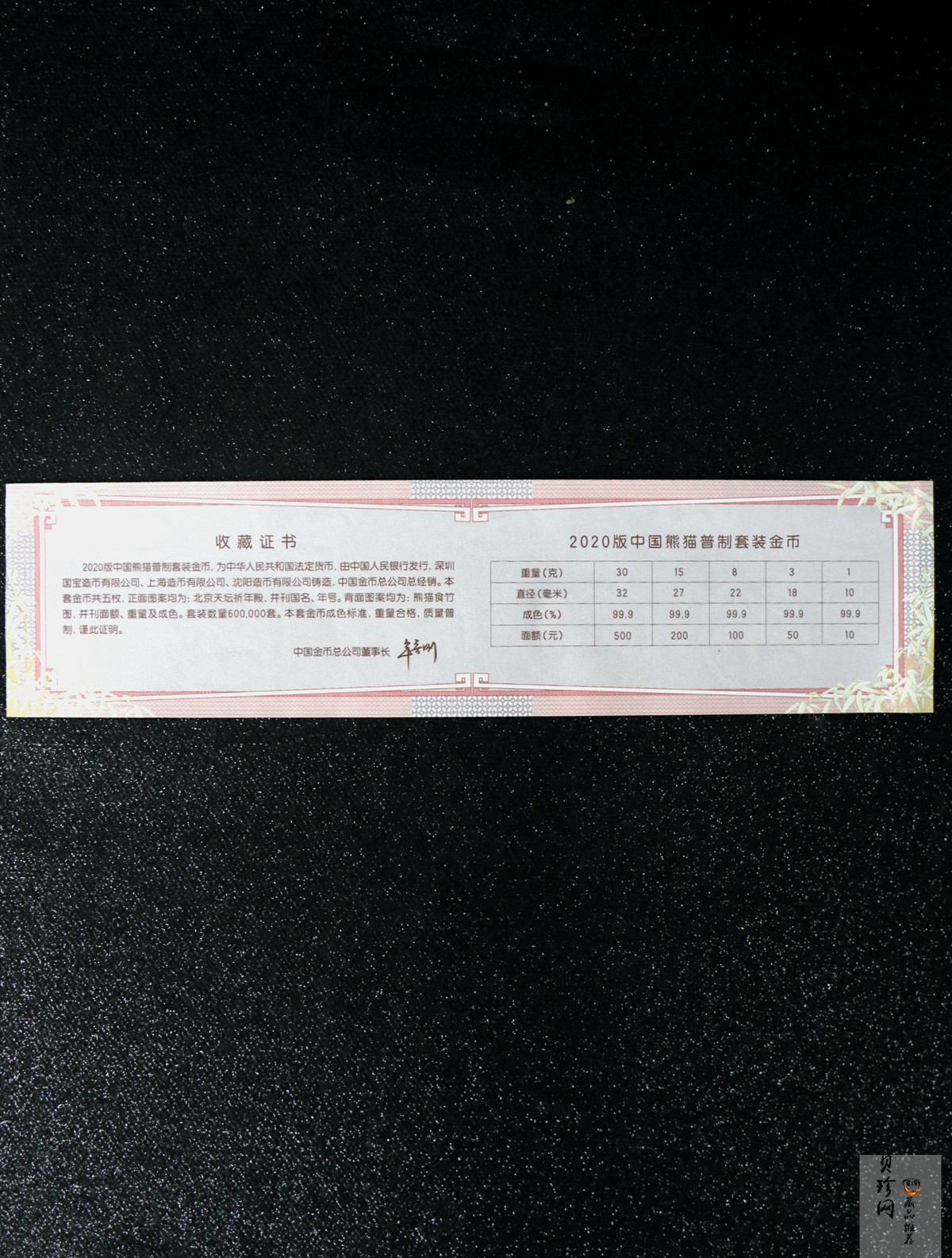 【209040】2020年熊猫普制金币5枚一套