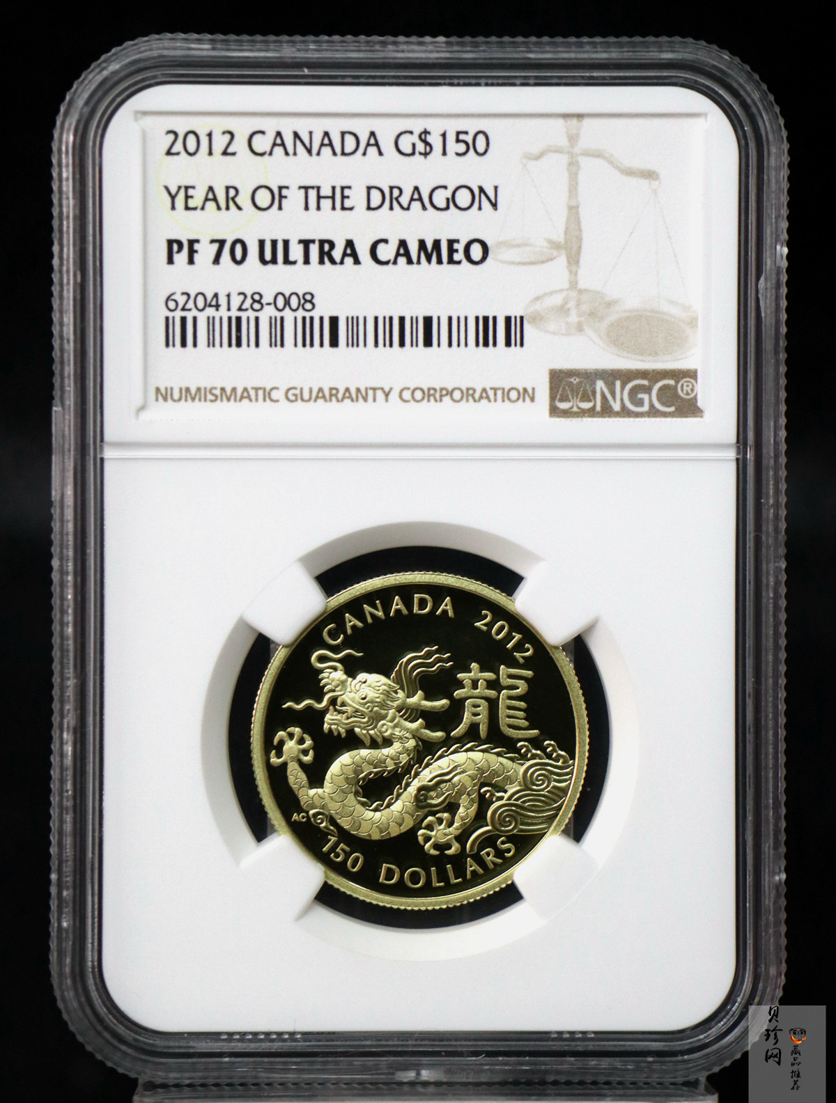 【129700】2012年加拿大龙年金章