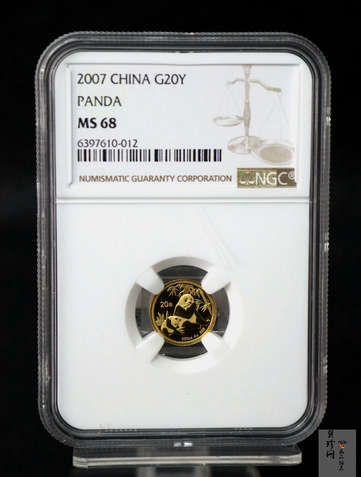 【070101】2007年熊猫1/20盎司普制金币