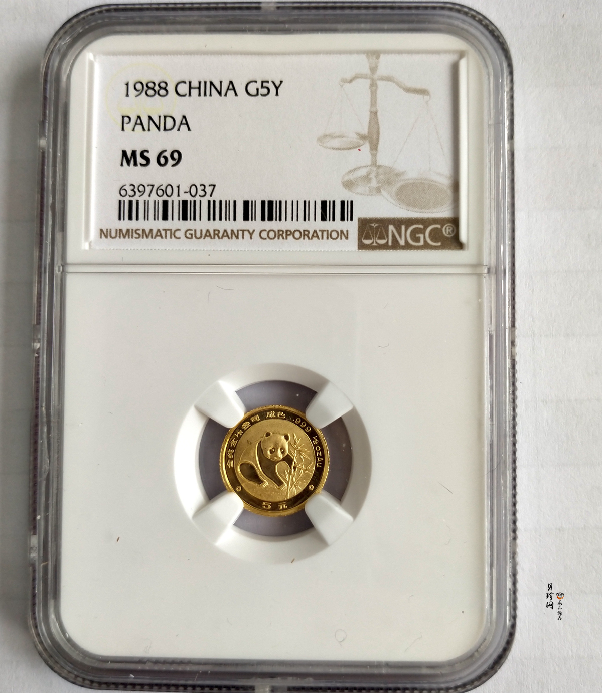 【880105】1988版熊猫1/20盎司普制金币