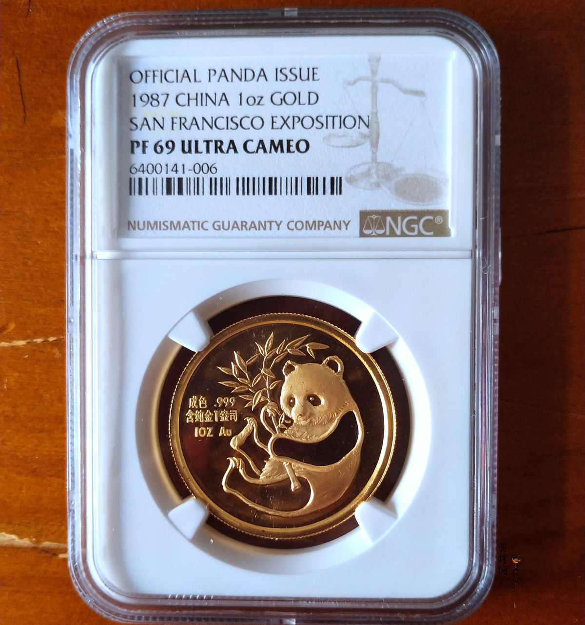 【879160】1987年美国旧金山国际硬币展-大熊猫1盎司金章